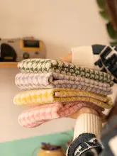 千鳥格柄 コットン製 フェイスタオル【厚手・吸水性・女性用・家庭用】