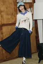 可愛いビグル犬チェック柄 カップル用長袖Tシャツ【男女兼用・トレンドデザイン】【セットアップ対応】
