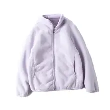 男女兼用 保温性のある二重構造のリバーシブルボアコート【防風・高襟・フリース素材】（セットアップ対応）