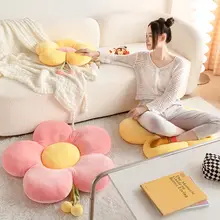 フラワーデザインのマットクッション【居間や寝室用・ソフトタイプ】