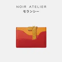 Molanxi 手作りクリエイティブカードホルダー輸入シープスキンカードバッグ