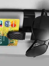 車用メガネクリップ【サンバイザー取り付け・多機能収納】