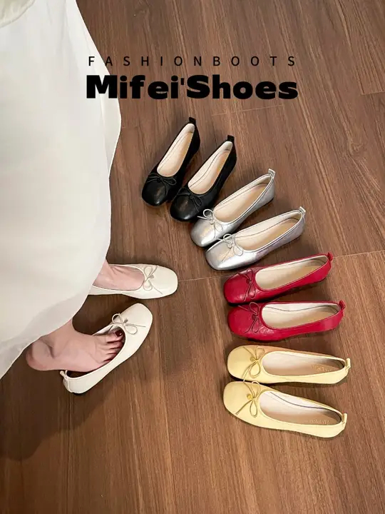 羊皮製 バレエフラットシューズ【フランススタイル・女性用・抜群の履き心地】