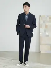 春用 メンズ九分パンツ【ワイドストレート・ビジネスカジュアル・単プリーツ】（セットアップ対応）