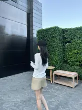 極上の柔らかさの綿製長袖UVカットインナー【透け感あり】