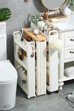 超薄型壁面収納ラック【10cm幅・キッチン・バスルーム用・隙間収納】