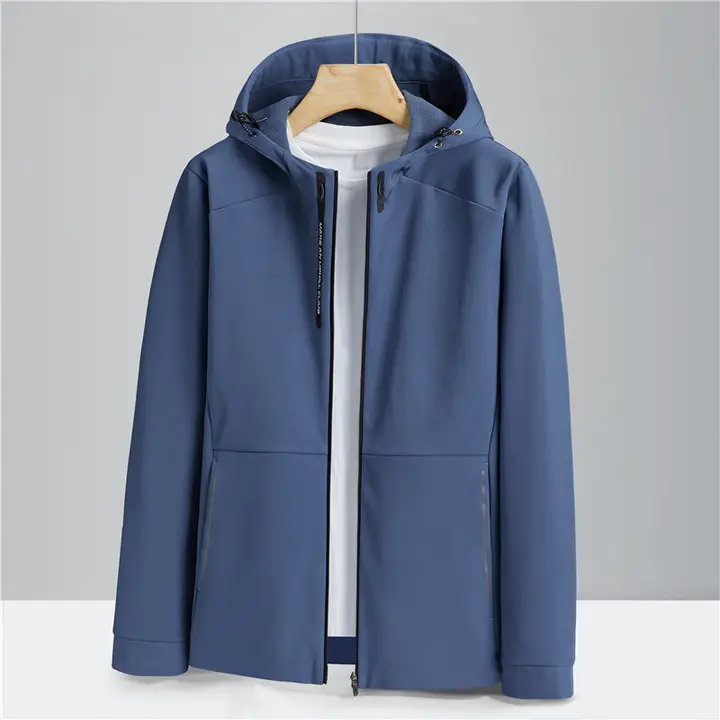 防風・防水のフルジップフリースジャケット【メンズ・秋冬用・フード付き・厚手】