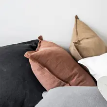コットンリネン製 45x45cm クッションカバー【リビング用・ソファ・ベッドサイド対応】
