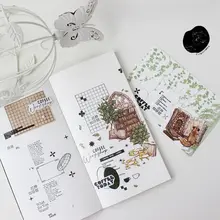 手帳スタンプ 透明スタンプ ゴム印 ツタ柄 花 カフェ デコレーション 「moodtape」