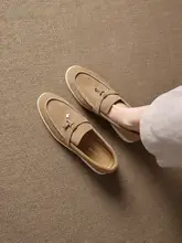夏用 極上の柔らかさのフラットローファーシューズ【厚底・一体型デザイン】