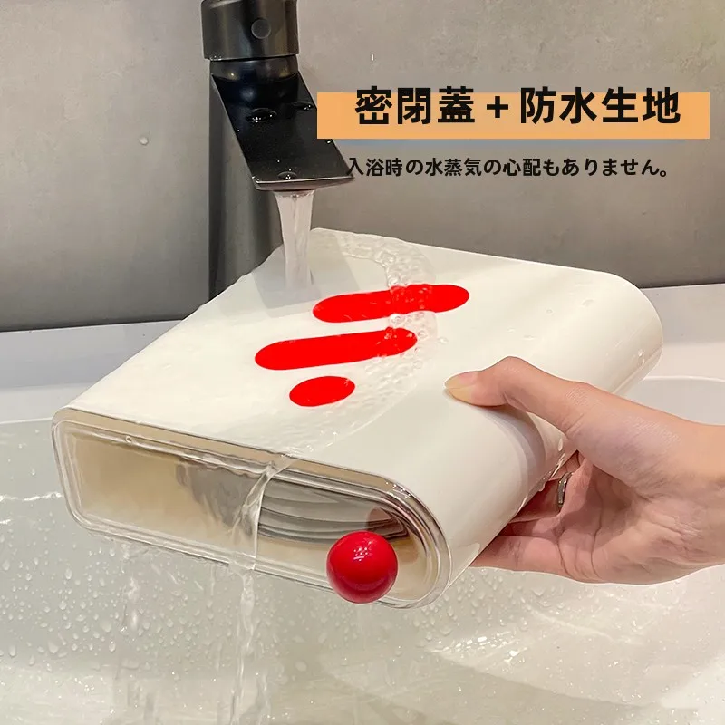 洗面台用マルチ化粧品収納ボックス：面膜専用クリエイティブデザインの実用性と使い方