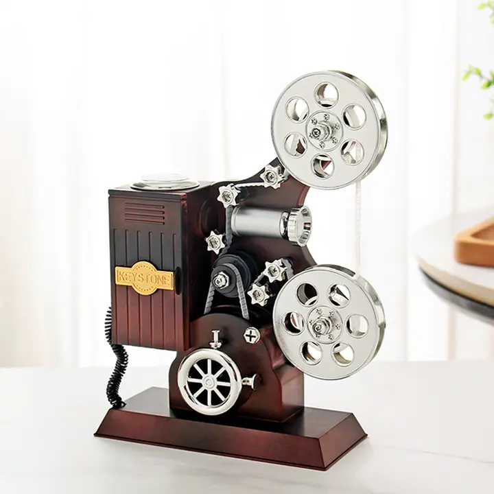 クラシック映画プロジェクター模型【欧風・インテリア装飾・音楽ボックス】