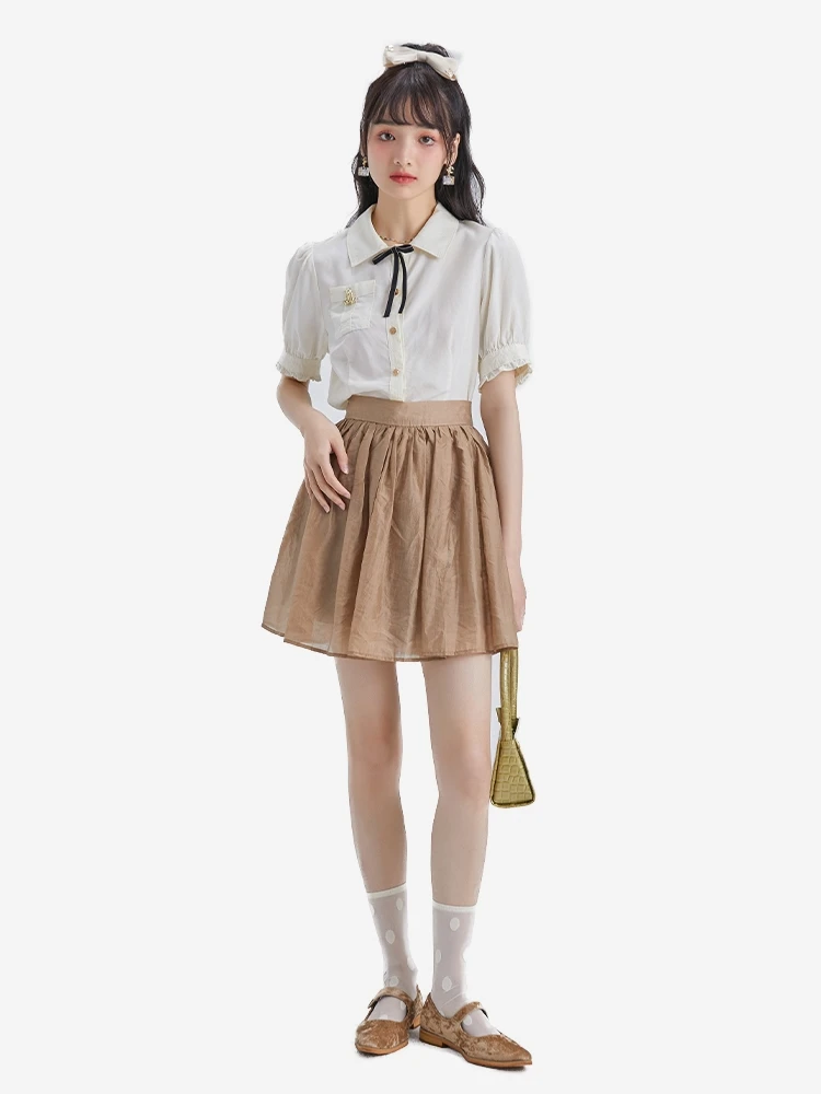 49日 服装 と 8月末 服装 の違いは？この天絲シャツとスカートパンツセットが解決する