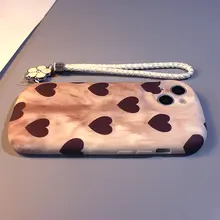 ハートデザインのスマホケース【液体シリコン・iPhone対応・柔らかい感触・全包防摔】