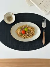 おしゃれな天然バンブー製楕円形ランチマット【家庭用・食卓用・茶器マット】