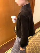 独特なデザインの初冬向けコーデュロイジャケット【厚手・ショート丈・小柄対応】