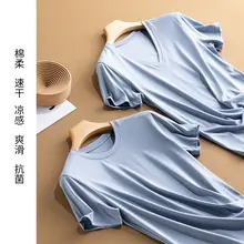 女性用 シンプルな速乾コットンTシャツ【薄手・短袖・フィット感あり】