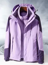 秋冬用 レディース 防風防水アウトドアジャケット【三合一・登山用・ママ向け】