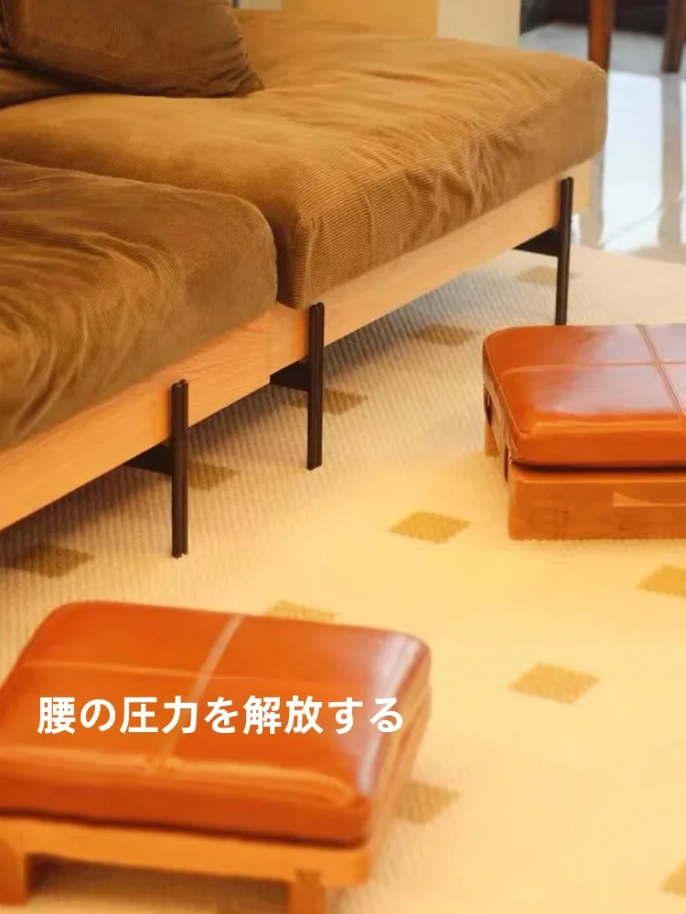 本革製ソファクッション：鴨羽毛入りウッドフレームで実現する極上の座り心地