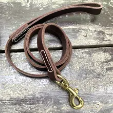 牛革製 ペット用リード【中型・大型犬用・家庭用・引っ張りに強い】