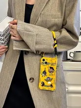 スマホケース マスコット付き 斜め掛け ショルダーストラップ リストストラップ 耐衝撃 シリコン ソフトケース