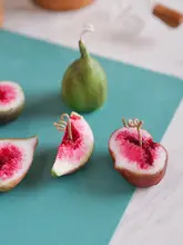 無花果とアプリコットのアロマキャンドルシリコン型【DIYフルーツケーキ飾り用・食品用】