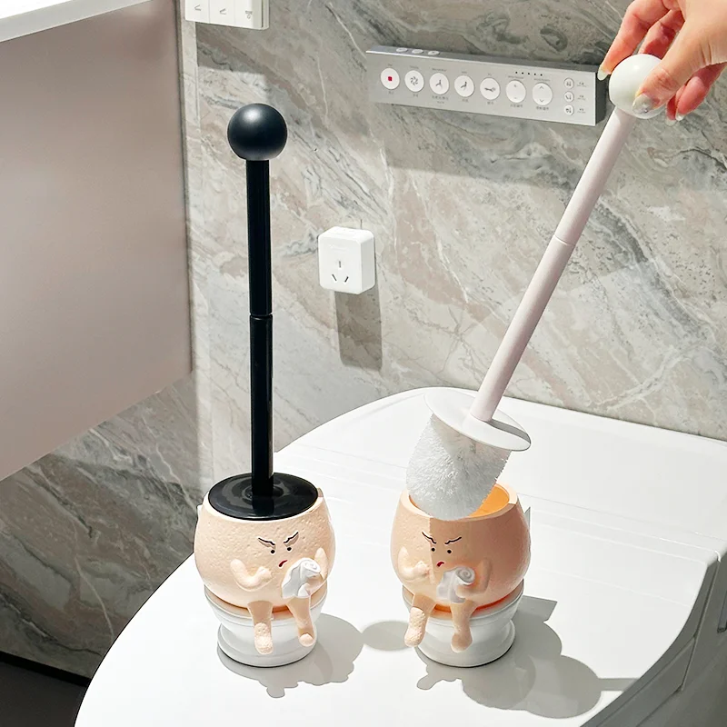 おしゃれなトイレブラシ【隅々まできれいに・スタンド付き】
