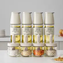 自動開閉機能付き ガラス製キッチン用油瓶【調味料・醤油・油用】