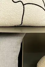 デンマークデザインのモダンなクッションセット【オレンジ・シンプルライン・ハクチョウ柄・千鳥格子】