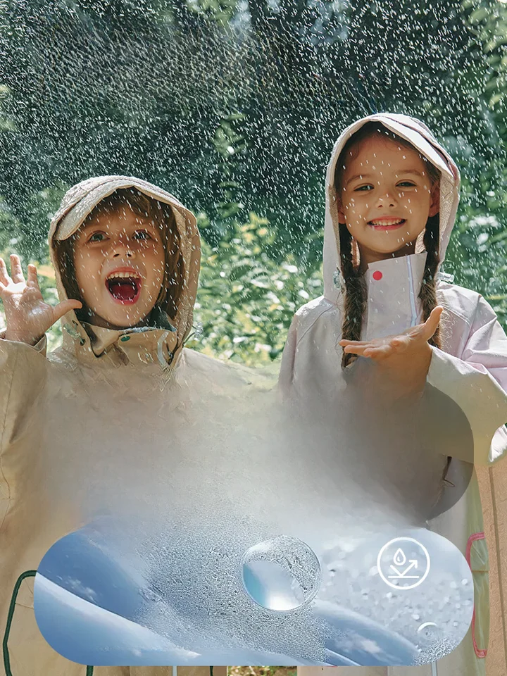 リュック対応の子供用レインコート【男女兼用・幼稚園・小学生向け】