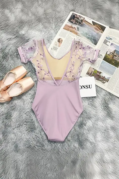 バレエレッスンウェア【抽褶デザイン・空中ヨガ・体操用・ロンパース】