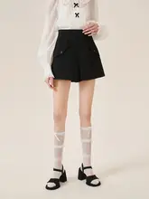 シンプルデザインの高腰Aラインショートパンツ【クラシックスタイル・したフィット感】（セットアッ プ対応）