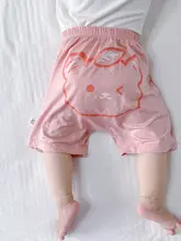 夏用 赤ちゃん用 カートゥーンデザインのショートパンツ【モダール・薄手・五分丈】（セットアップ対応）