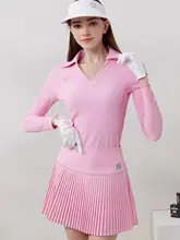 春秋季用 ゴルフレディース長袖ワンピース【スポーツウェア・ストレッチ・テニス対応】（セットアップ対応）