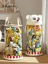 収納バスケット 手提げ クリア 大容量 おやつ 小物 リビング 家庭用 キッズ 男の子 女の子