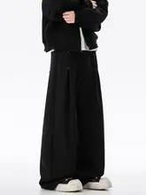 スウェットパンツ メンズ ルーズ ストレート クリーンフィット アメリカン風 ストリート カジュアル 春 「HuiTouLv」