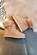 冬用羊皮毛一体ブーツ【スリム効果・加絨・防寒】