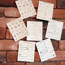 デコレーションシール 手書き風 モノクロ シンプル アルバムデコ 手帳デコ チェキ 日記 ラベリング