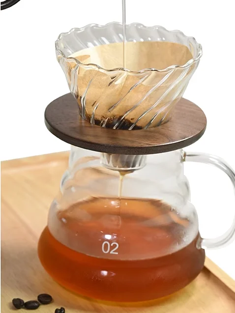 耐熱ガラス製おしゃれなコーヒーポット【手挽きコーヒー用・厚手・家庭用】