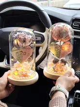 手作りガラスドーム入りバラの花【プレゼント・誕生日用】