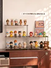 卓上 フィギュア 展示ラック ステンレス 高級感 多段 大容量 ブラインドボックス ディスプレイケース 置物