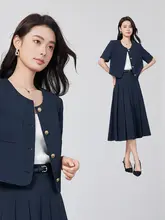 洗練されたデザイン！スーツジャケット【女性用・小柄向け・面接・スカート付き】（セットアップ対応）