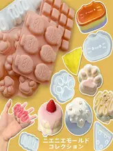 猫型スフレ大福シリコン型【DIY・クリームスティック用・ハンドメイド】