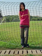 ウエスト低めのフィットデザイン！ウォッシュ加工のデニムフレアパンツ【カジュアル・トレンド】