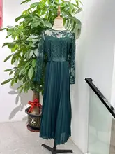 刺繍入りネットチュールドレス【クリエイティブデザイン・フリル付き・秋冬用】