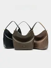 真皮製 レディースショルダーバッグ【大容量・バケツ型・カジュアルスタイル】