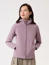 ソフトシェルジャケット 女性 屋外 秋冬 風防 水防 保温 耐摩耗 ストレッチ フード付き ジャケット カジュアル フリース