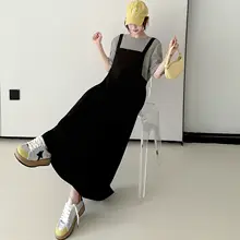 感あふれる！おしゃれなレイヤード風ショートスリーブワンピース【マタニティ対応・快適なロングドレス】（セットアップ対応）