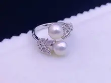 真珠の微小ジルコニアリング【ダブルパール・麦穂デザイン】（セットアップ対応）