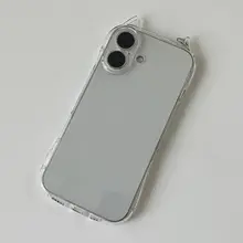 可愛い猫耳デザインの透明ソフトケース【iPhone対応・保護性抜群】